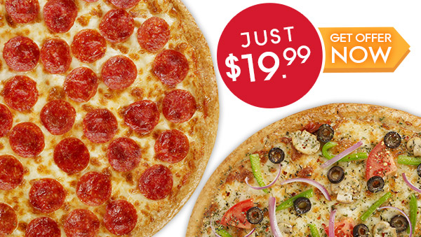 Get offer now! A large 1-Topping pizza plus any large Specialty Pizza just 19.99.